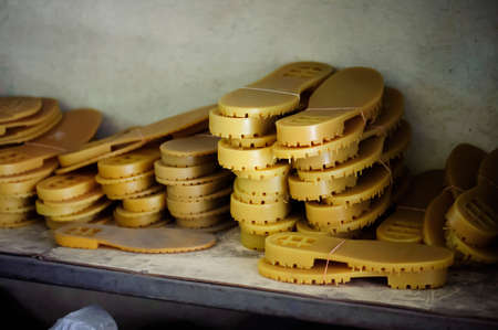 Rubber soles are in stock.の写真素材