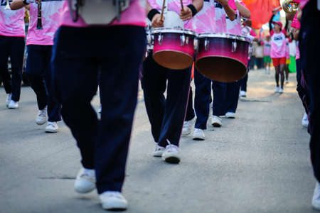 Parade on the school's annual sports dayのeditorial素材