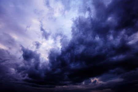 The sky with black clouds before the storm