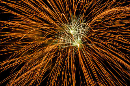 Beautiful fireworks with a black background: celebration with fireworks