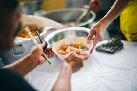 Helping with food donation to the poor: the concept of feeding