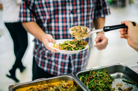 Food sharing society for the needy: food needsの写真素材