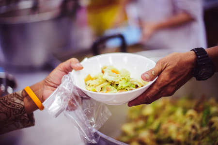 The concept of food aid : food donation in societyの写真素材