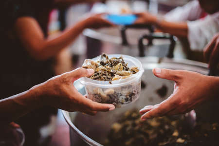 Free food for the homeless, Food demand conceptの写真素材