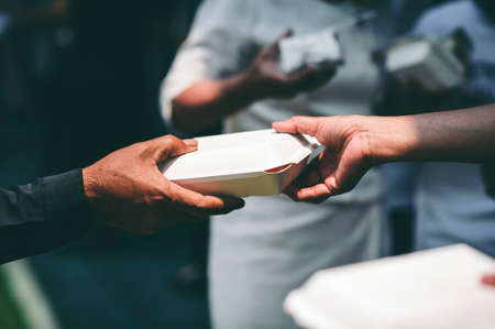 Free food for poor and homeless : Food concept of hopeの写真素材