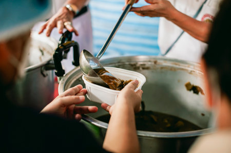 free food for poor and homeless people : Food concept of hopeの写真素材