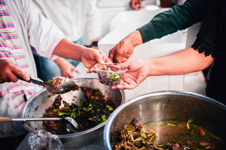 Excellent food of the poor  Concept of the living of the poorの写真素材