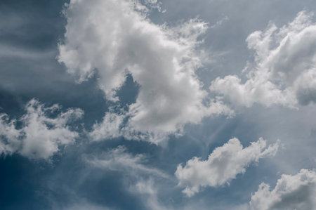 Nature creates beautiful cloudy skies during the day.