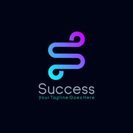 monogram / initial S. letter S logo design vector. with line art concept. company, business, corporate logo vectorのイラスト素材