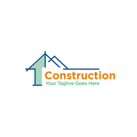 construction company logo design vector template. building company icon. architecture iconのイラスト素材