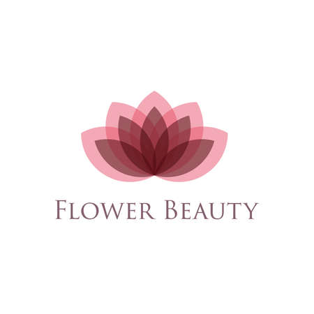 luxury beauty flower abstract logo design vector template. boutique, cosmetic, salon, Spa symbol icon.のイラスト素材