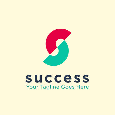 simple geometric letter S logo icon design template elements. initial S logo. multimedia, corporate, real estate, technology, business company logoのイラスト素材