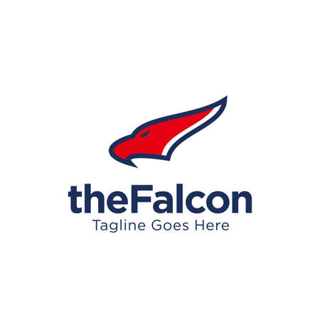 Head of falcon, eagle, hawk logo design vector template illustration.のイラスト素材