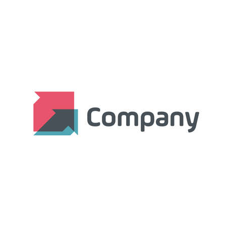 simple minimalist geometric trade marketing logo design vector template illustration. chart diagram, business, finance, arrow symbol iconのイラスト素材