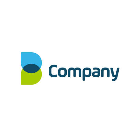 simple geometric letter B logo icon design template elements. initial B, company/corporate, business, multimedia symbol iconのイラスト素材