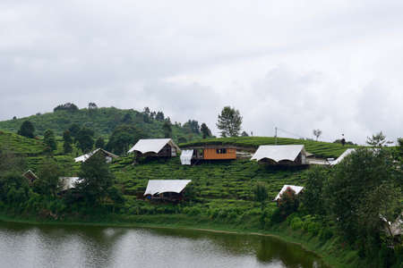 Glamping Site by the Lakeのeditorial素材