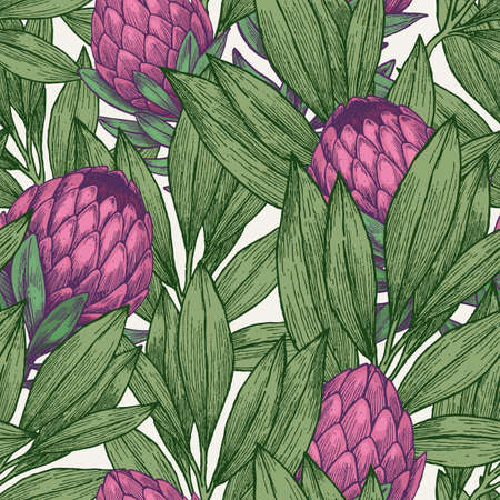 Flower pattern illustrationのイラスト素材