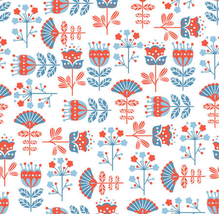 Abstract floral pattern design on white backdrop illustration.のイラスト素材