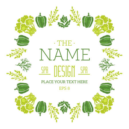 Healthy Vegetables Compositionのイラスト素材