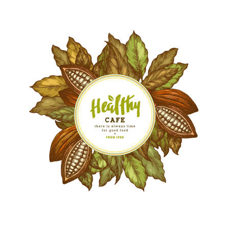 Health organic food in circular illustration.のイラスト素材