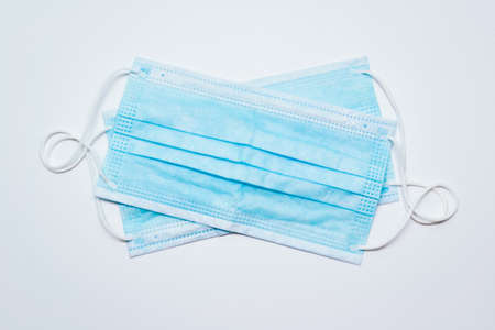 Medical masks. Coronavirus protection concept. One of the ways to reduce the spread of virus....