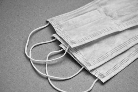 Medical masks. Coronavirus protection concept. One of the ways to reduce the spread of virus....