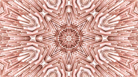 Kaleidoscope wallpaper. Hypnotic abstract image. Mandala surreal ornament. Psychedelic beige colors ...