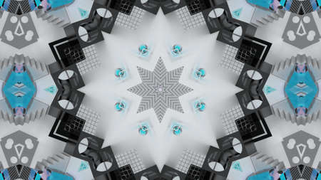 Kaleidoscope wallpaper. Hypnotic abstract image. Mandala surreal ornament. Psychedelic multicolor  illustration.の写真素材