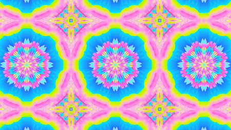 Kaleidoscope wallpaper. Hypnotic abstract image. Mandala surreal ornament. Psychedelic multicolor ...