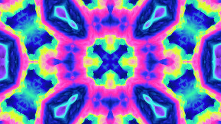 Kaleidoscope wallpaper. Hypnotic abstract image. Mandala surreal ornament. Psychedelic multicolor  illustration.の写真素材