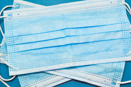 Medical masks. Coronavirus protection concept. One of the ways to reduce the spread of virus....
