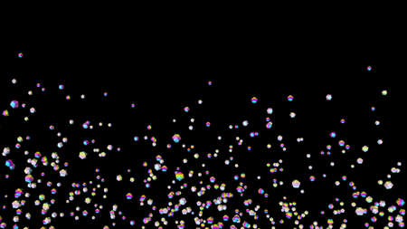 Holographic gems background. 3d illustration. Rhinestones abstract wallpaper. Rainbow multicolor...