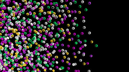 Sequins background. Mardi gras colors. Carnival backdrop. Festive. Rhinestones. 3d illustration....
