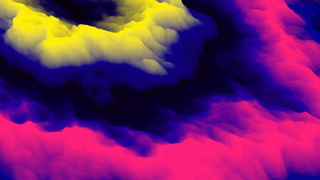 Smoke colorful background. Color explosion. Abstact wallpaper. Multicolor fog. Fractal. Digital art. Fairy. Futuristic. Surreal texture. 3d illustration. Imagination. Creative.の写真素材