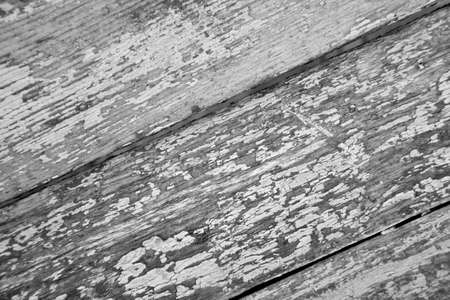 Wood grunge background. Antique wooden surface. Natural material. Black and white photo. Wooden planks.の写真素材