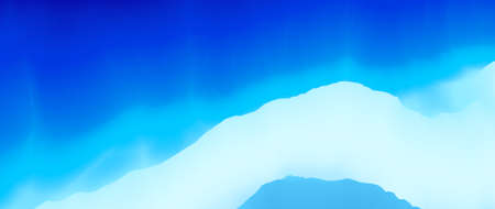 Color explosion. Abstract paint splash. Ultra wide wallpaper. Blue fractal. Digital art. Futuristic surreal texture. 3d illustration. Creative neon color flow background.の写真素材