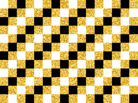Golden glitter background. Black gorgeous texture with golden sparkles. Trendy vector background can...