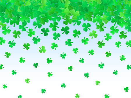 Patricks day background. Irish Saint Patricks day. Green clover vector. Spring vector illustration can be used for spring holiday printed products, web design.のイラスト素材
