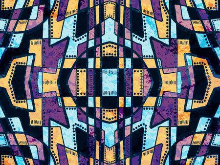 Ethnic abstract background. Tribal aztec style ornament. Vector trendy boho texture.のイラスト素材