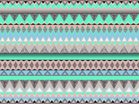 Tribal boho summer background. Aztec style colorful texture. Abstract ethnic vector can be used for...
