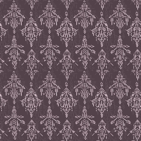 Tribal elements pattern. Sketch shapes. Doodle trendy figures. Tattoo scribble doodles texture. Simple geometric shapes. Alchemy ornament. Ethnic symbols background.のイラスト素材