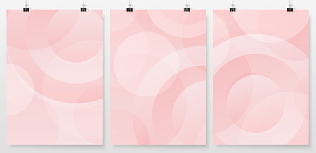 Poster backgrounds set. Abstract layouts collection. Vintage cover or banner design. Posters on...