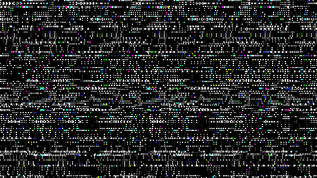 Glitch. Abstract shapes. Chaos. Pixel. Cyberpunk. Computer screen error. Digital design. Pixel noise. Virtual. TV signal fail. Futuristic. Glitch background.のイラスト素材