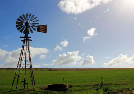 Windmill against sun  3 の写真素材