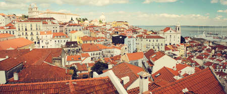 Portugal, Lisbon, city viewの写真素材