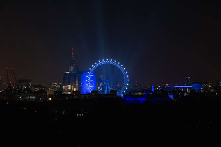 London city - 01 Jan 2020: Fireworks celebrations in London, UKのeditorial素材