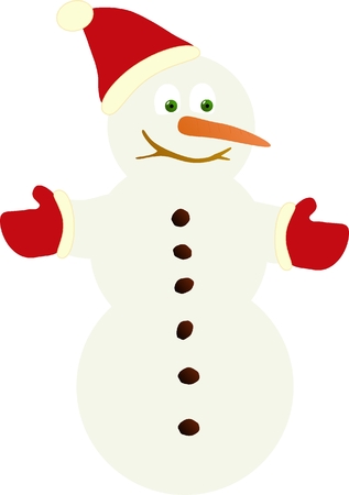 Santa Snowmanのイラスト素材