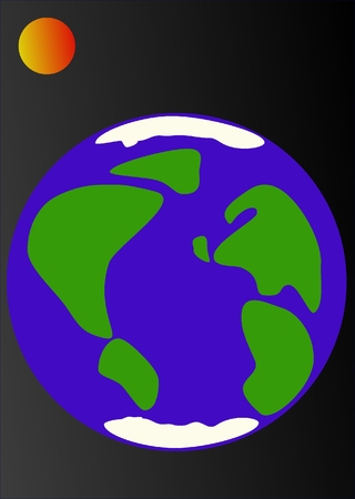 An Earth with Sunのイラスト素材