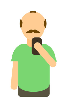 Man with a mobile phoneのイラスト素材