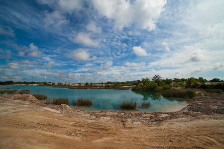 Kaolin Lake in Bangka, Bangka Belitung, Indonesiaの写真素材